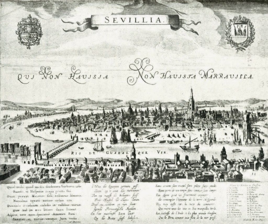 Grabado sevilla siglo xvi dibujo de hendrick focken x