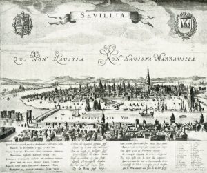 Grabado sevilla siglo xvi dibujo de hendrick focken